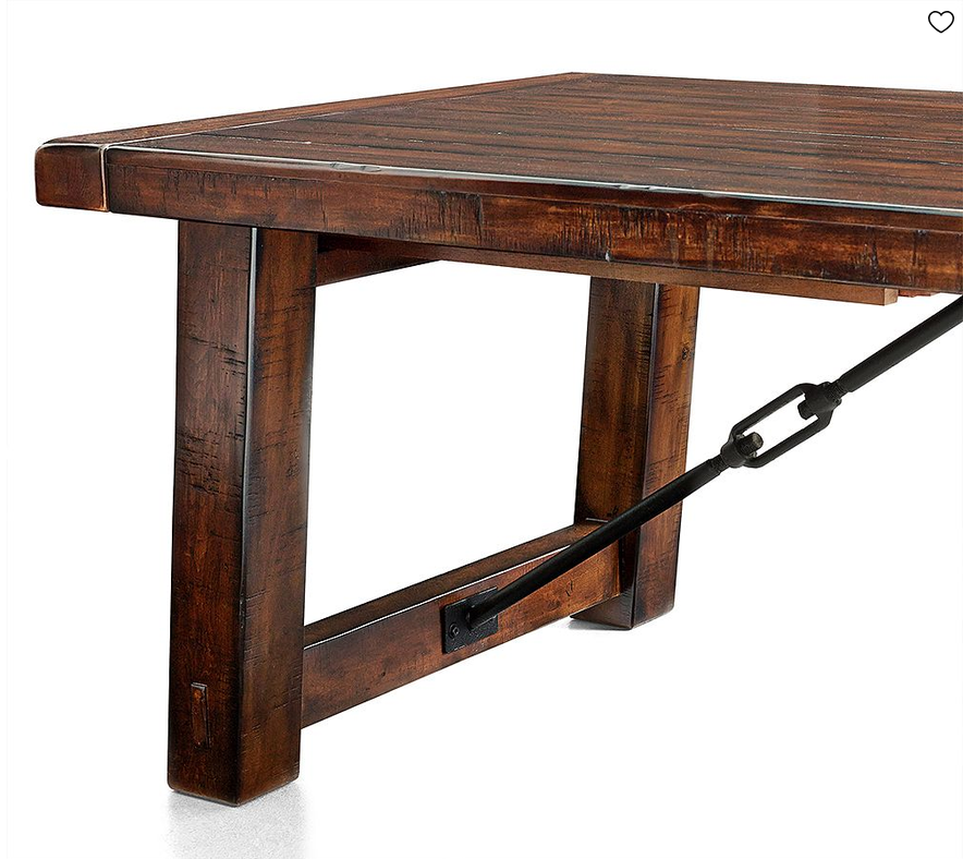 Benchwright Rustic Extendable Dining Table (42"-84" Not extended)